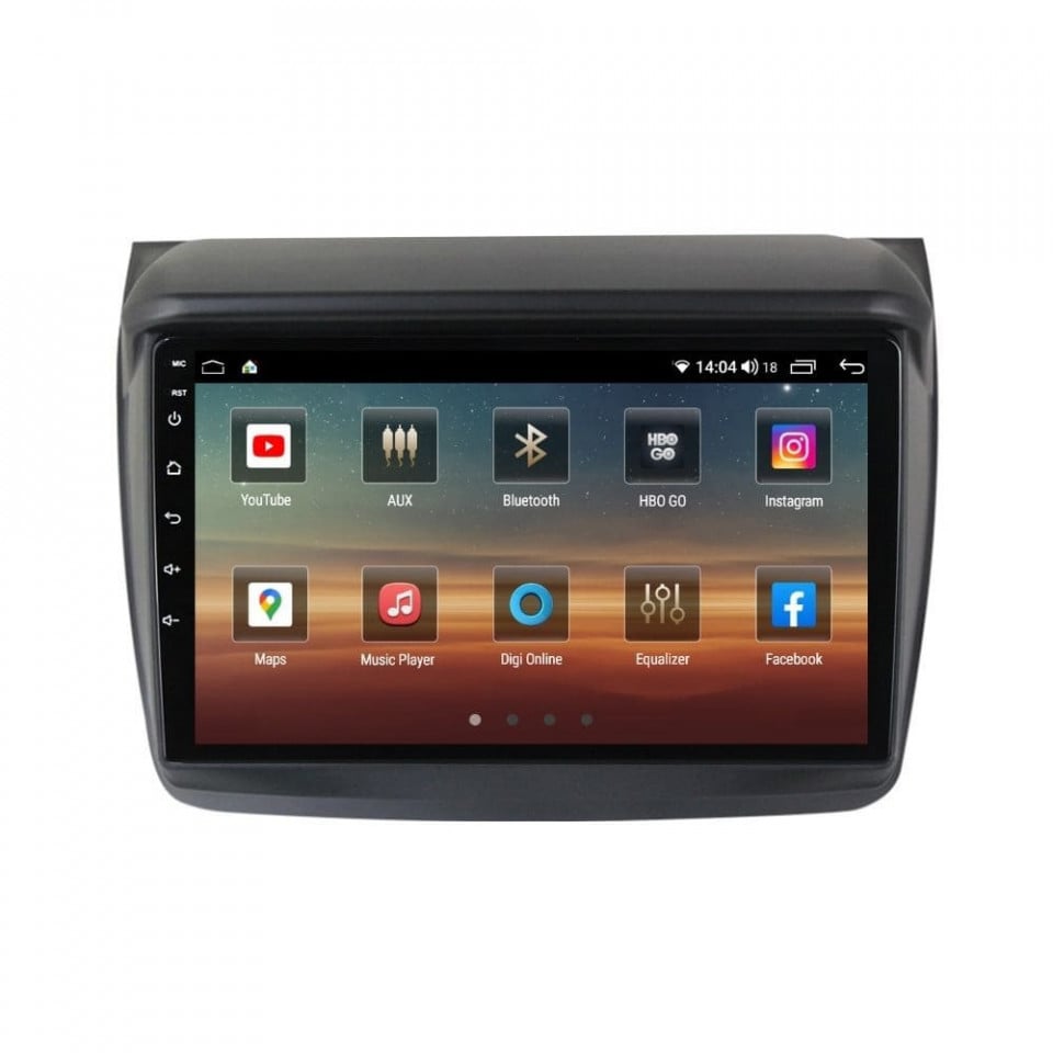 Navigatie dedicata cu Android Mitsubishi L200 2005 - 2015, 6GB RAM, Radio GPS Dual Zone, Display HD QLED 9