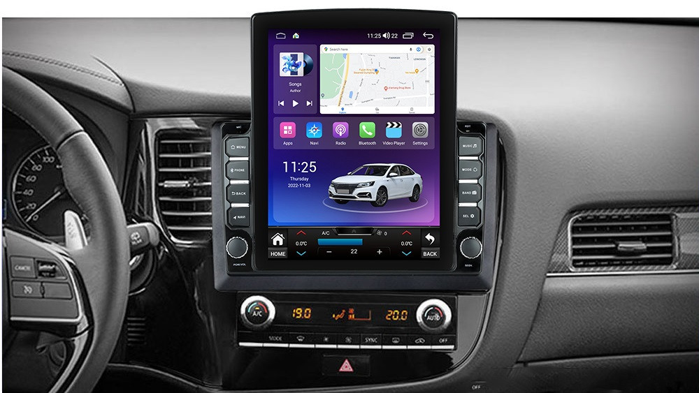 Navigatie dedicata cu Android Mitsubishi Outlander III 2019 - 2021, 4GB RAM, Radio GPS Dual Zone, Touchscreen IPS 9.7