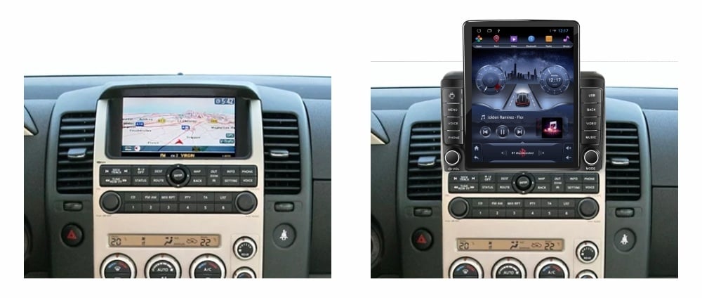 Navigatie dedicata cu Android Nissan Navara D40 2004 - 2014 cu navigatie originala, 1GB RAM, Radio GPS Dual Zone, Touchscreen IPS 9.7