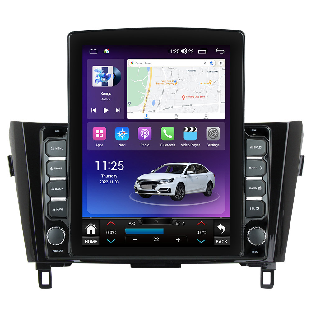 Autoradio Android 13 2+64GB Per Nissan Qashqai J11 E X-Trail T32, Schermo 10.1'' Con Carplay Wireless E Telecamera Posteriore