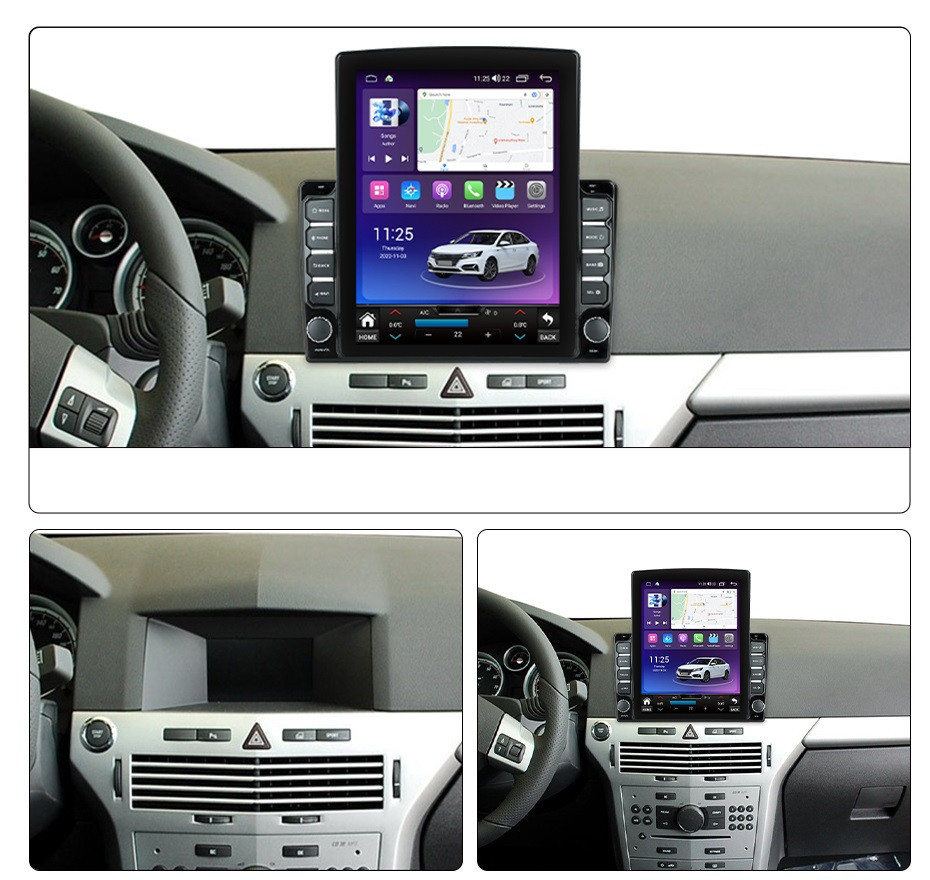 Navigatie dedicata cu Android Opel Astra H 2004 - 2014, 8GB RAM, Radio GPS Dual Zone, Touchscreen IPS 9.7\'\' HD tip Tesla, Internet Wi-Fi si slot SIM 4G, Bluetooth, MirrorLink, USB, Waze - 1 | YEO