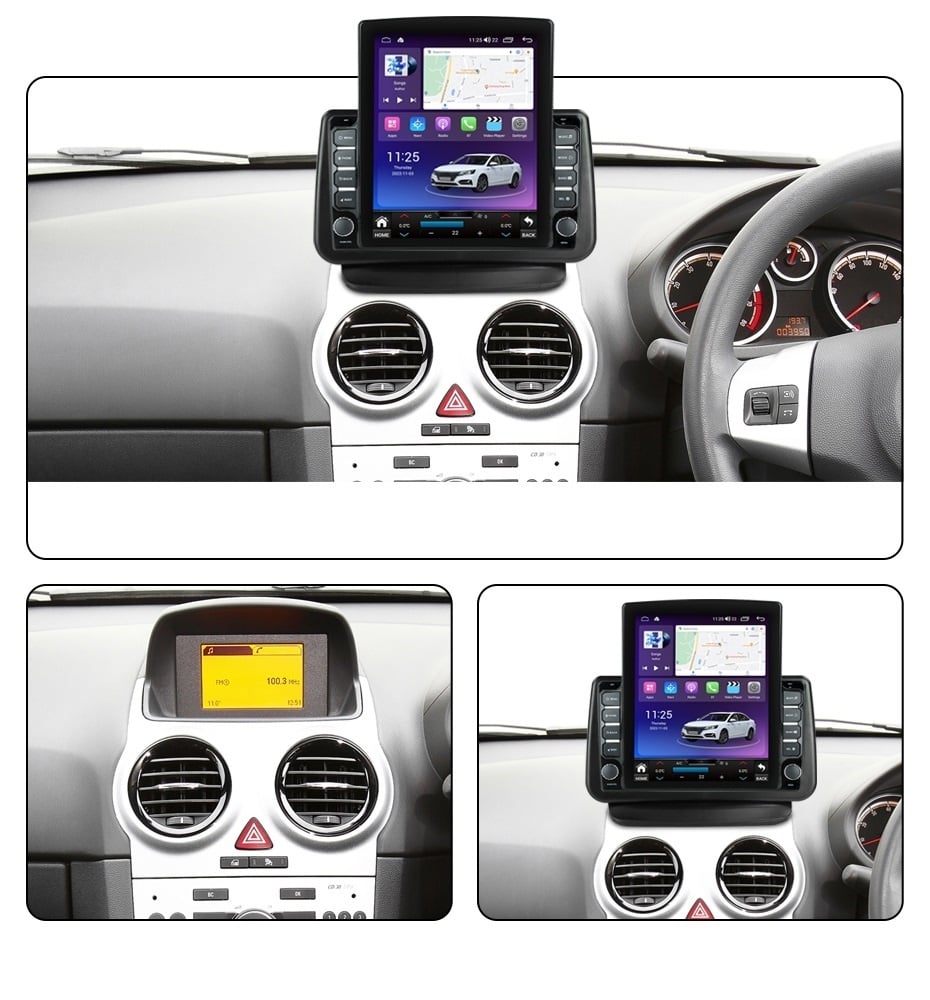 Navigatie dedicata cu Android Opel Corsa D 2006 - 2014, 4GB RAM, Radio GPS Dual Zone, Touchscreen IPS 9.7\'\' HD tip Tesla, Internet Wi-Fi si slot SIM 4G, Bluetooth, MirrorLink, USB, Waze - 1 | YEO