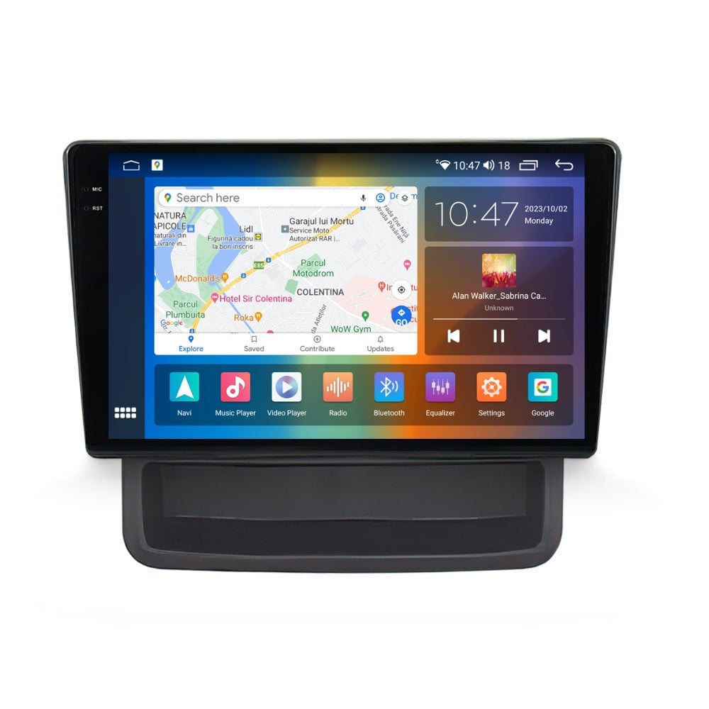 Navigatie dedicata cu Android Opel Vivaro A 2010 - 2014, 8GB RAM, Radio GPS Dual Zone, Display 2K QLED 10.36