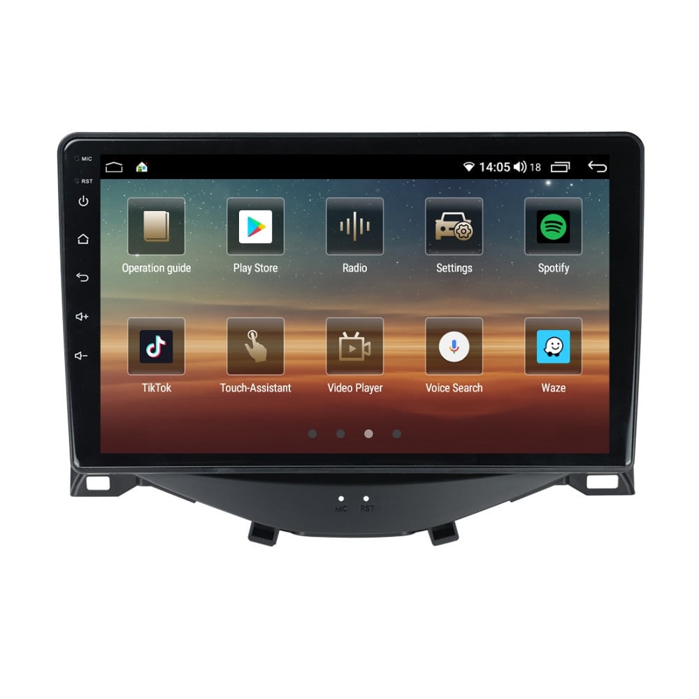 Navigatie dedicata cu Android Peugeot 108 2014 - 2022, 4GB RAM, Radio GPS Dual Zone, Display HD QLED 9