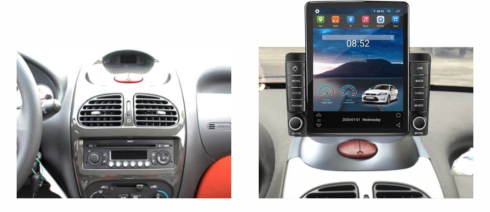 Navigatie dedicata cu Android Peugeot 206 1998 - 2009, 1GB RAM, Radio GPS Dual Zone, Touchscreen IPS 9.7\'\' HD tip Tesla, Internet Wi-Fi, Bluetooth, MirrorLink, USB, Waze - 3 | YEO