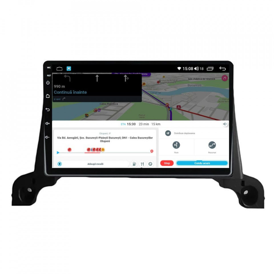 Navigatie dedicata cu Android Peugeot 5008 2017 - 2020, 6GB RAM, Radio GPS Dual Zone, Display HD QLED 9" Touchscreen, Internet Wi-Fi si slot SIM 4G, Bluetooth, MirrorLink, USB - Imagine 8