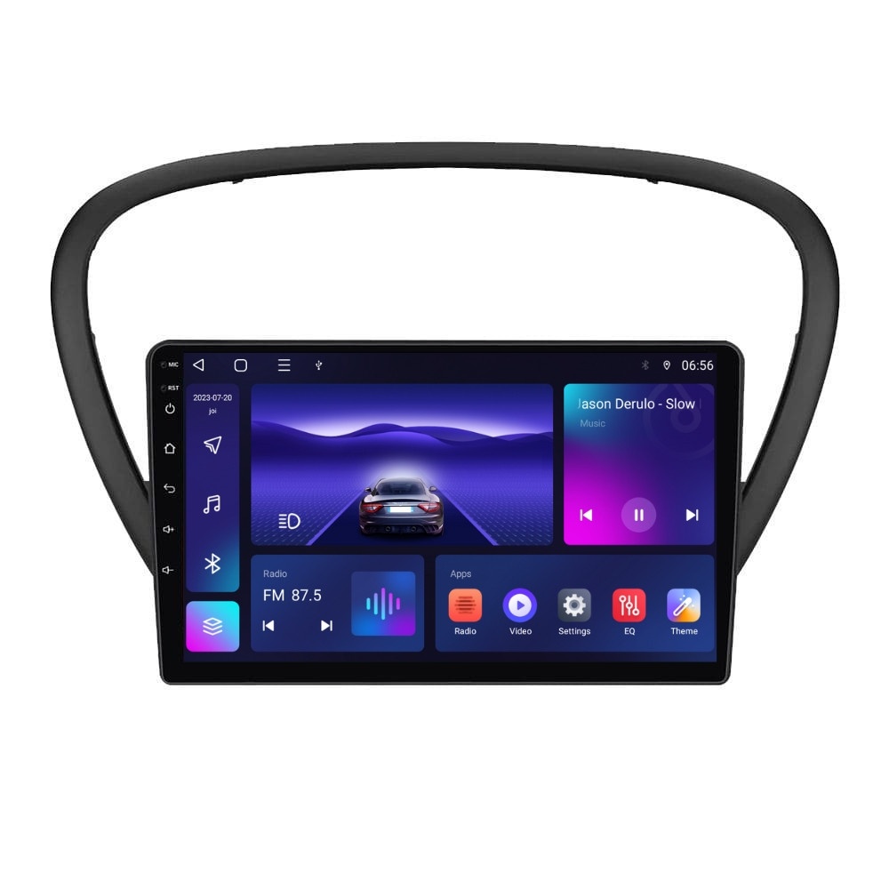 Navigatie dedicata cu Android Peugeot 607 2004 - 2011, 4GB RAM, Radio GPS Dual Zone, Display HD IPS 9