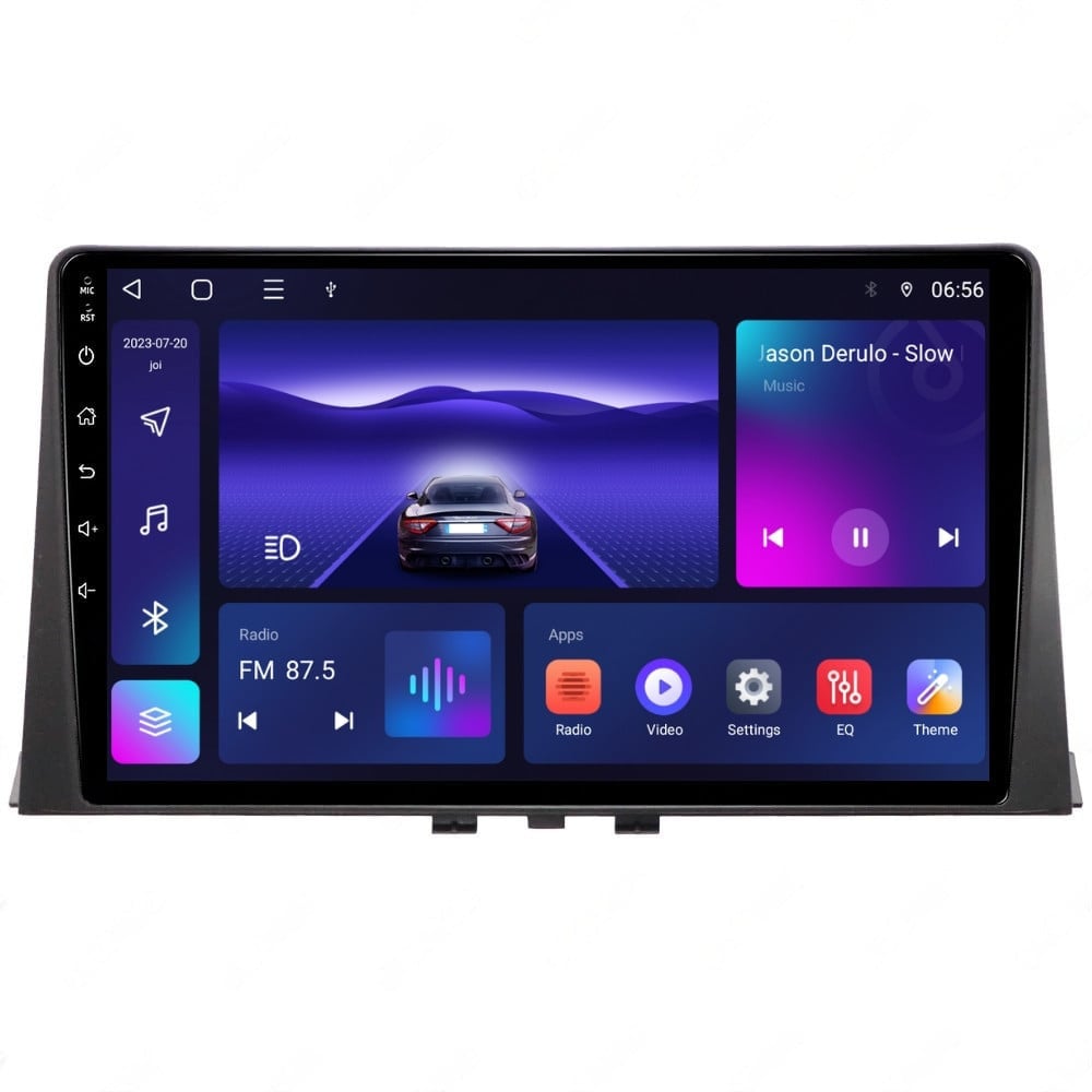 Navigatie dedicata cu Android Peugeot Partner dupa 2018, 2GB RAM, Radio GPS Dual Zone, Display HD QLED 10