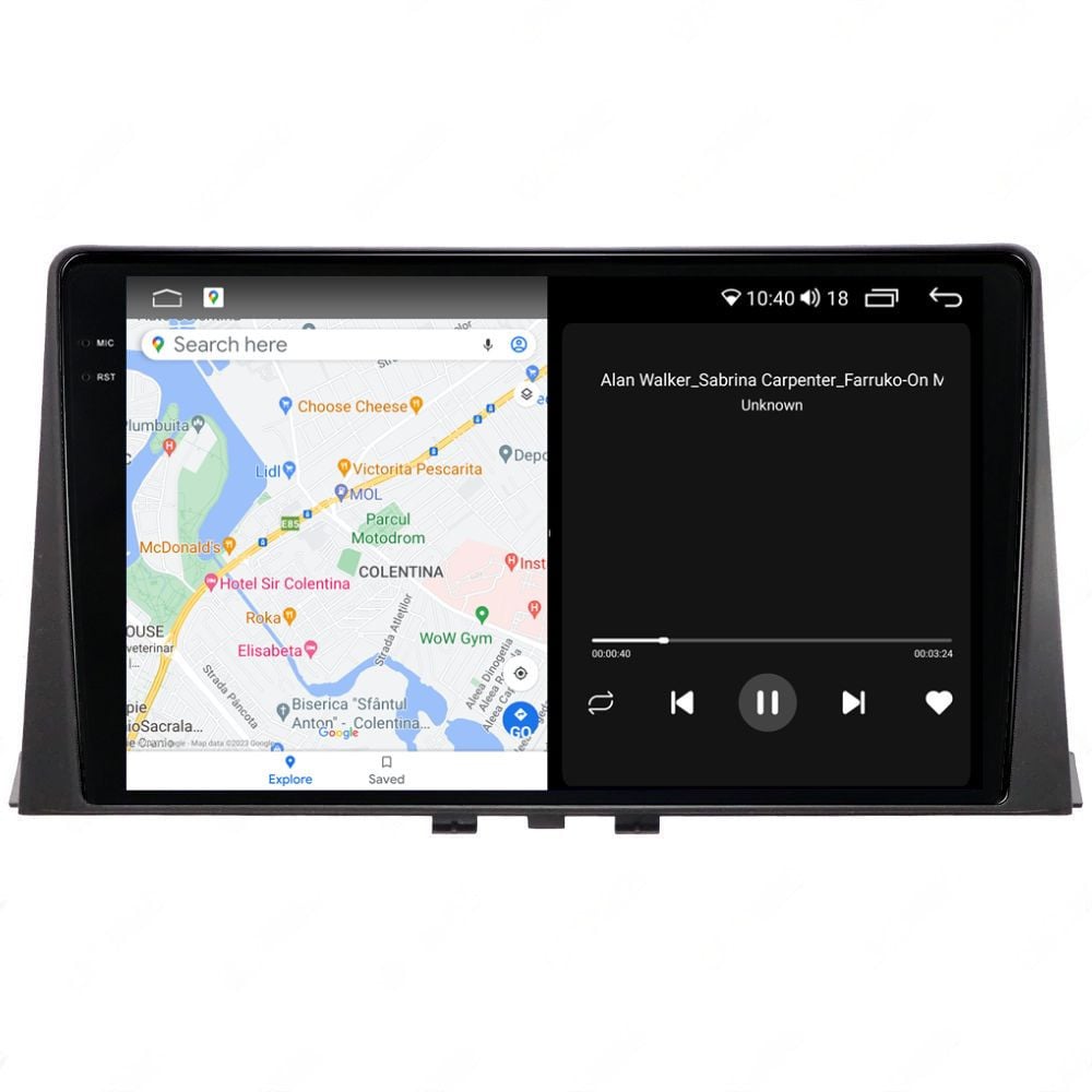 Navigatie dedicata cu Android Peugeot Partner dupa 2018, 8GB RAM, Radio GPS Dual Zone, Display 2K QLED 10.36