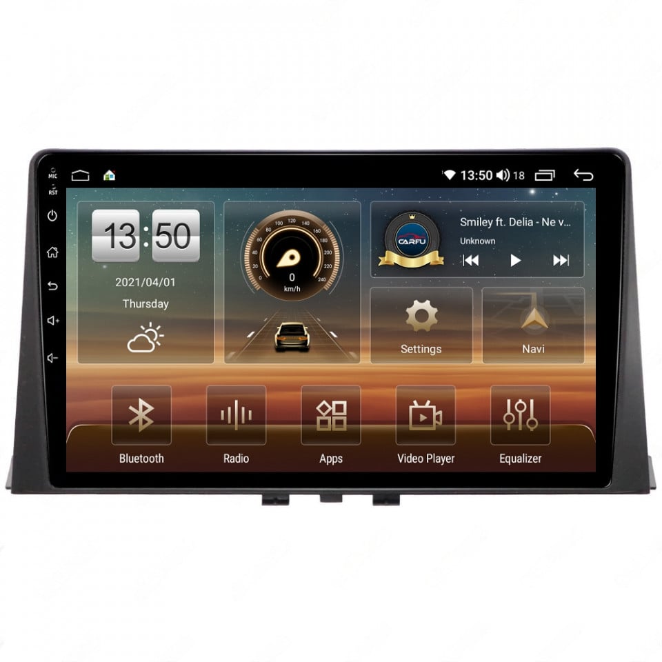 Navigatie dedicata cu Android Peugeot Partner dupa 2018, 8GB RAM, Radio GPS Dual Zone, Display HD QLED 10