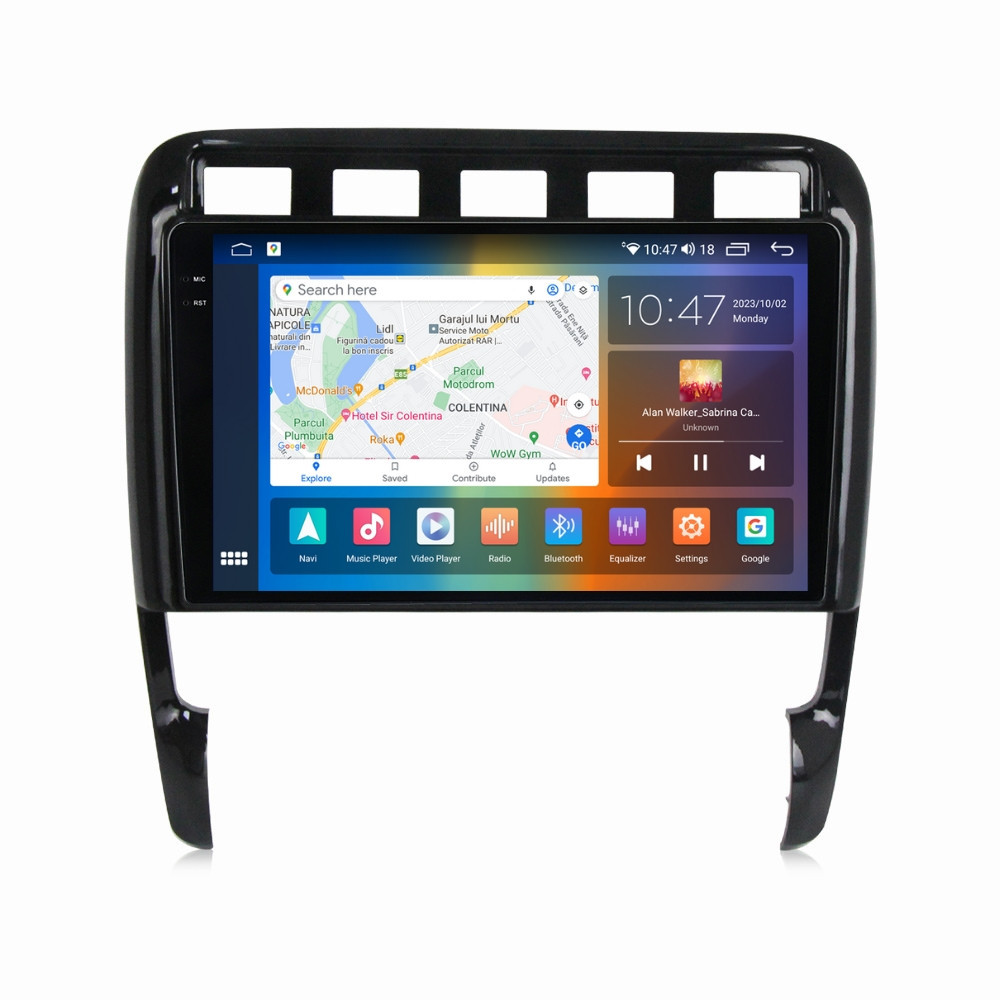 Navigatie dedicata cu Android Porsche Cayenne 2002 - 2010, 8GB RAM, Radio GPS Dual Zone, Display 2K QLED 9.5