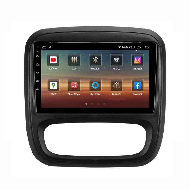 Navigatie dedicata cu Android Renault Trafic III 2014 - 2019, 4GB RAM, Radio GPS Dual Zone, Display HD QLED 9