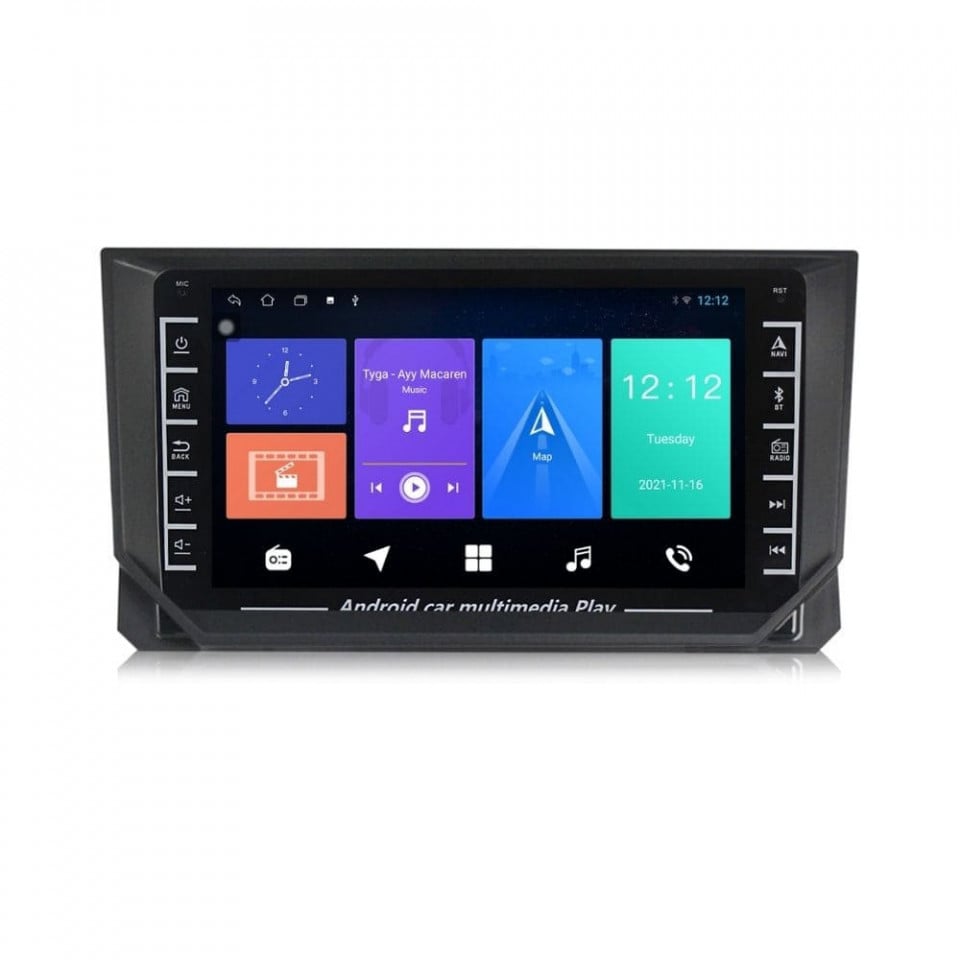 Navigatie dedicata cu Android Seat Arona 2017 - 2021, 1GB RAM, Radio GPS Dual Zone, Display HD IPS 8