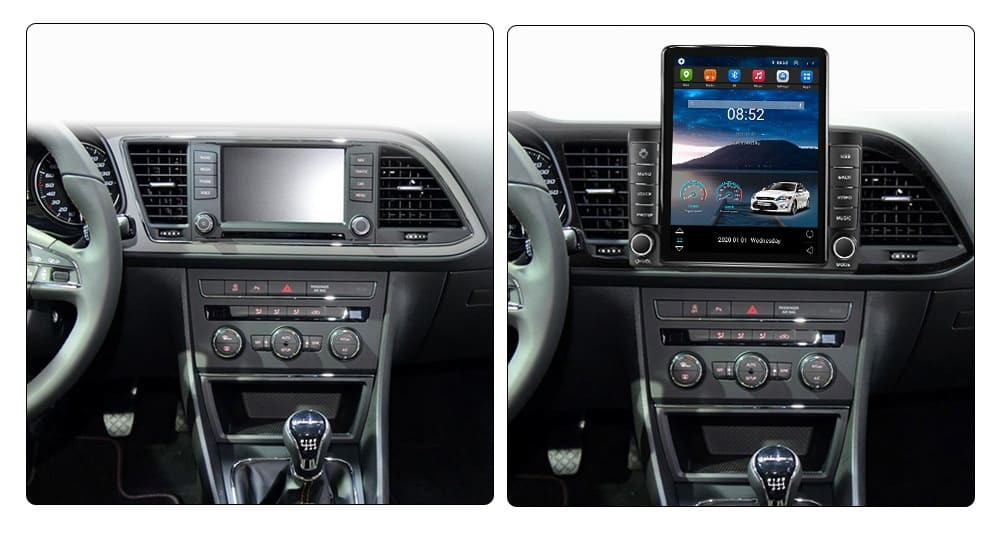 Navigatie dedicata cu Android Seat Leon 5F 2013 - 2020, 1GB RAM, Radio GPS Dual Zone, Touchscreen IPS 9.7