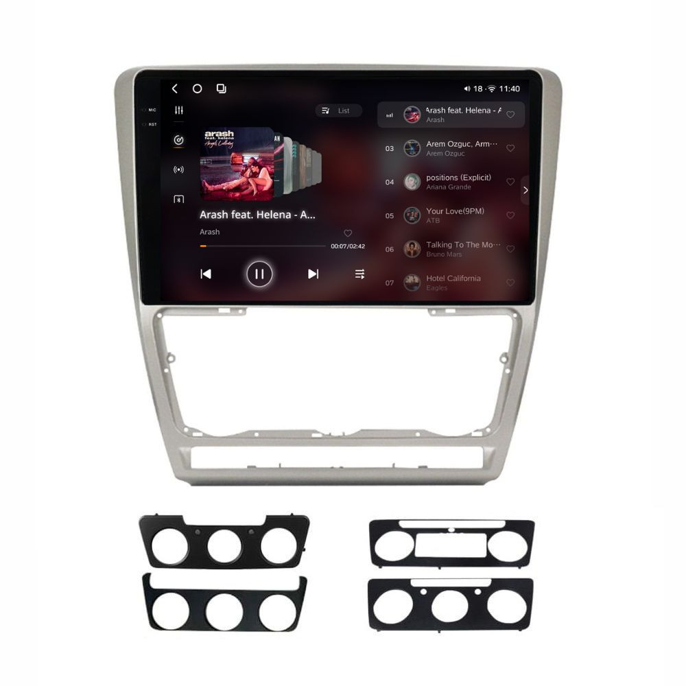 Navigatie dedicata cu Android Skoda Octavia II 2009 - 2013, gri, 12GB RAM, Radio GPS Dual Zone, Display 2K QLED 10.36