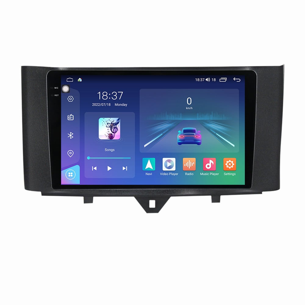 Navigatie dedicata cu Android Smart Fortwo 2011 - 2014, 8GB RAM, Radio GPS Dual Zone, Display 2K QLED 9.5