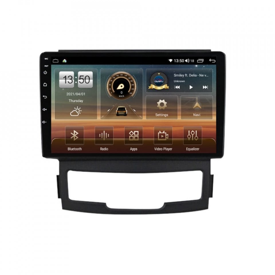 Navigatie dedicata cu Android Ssangyong Korando 2010 - 2013, 6GB RAM, Radio GPS Dual Zone, Display HD QLED 9