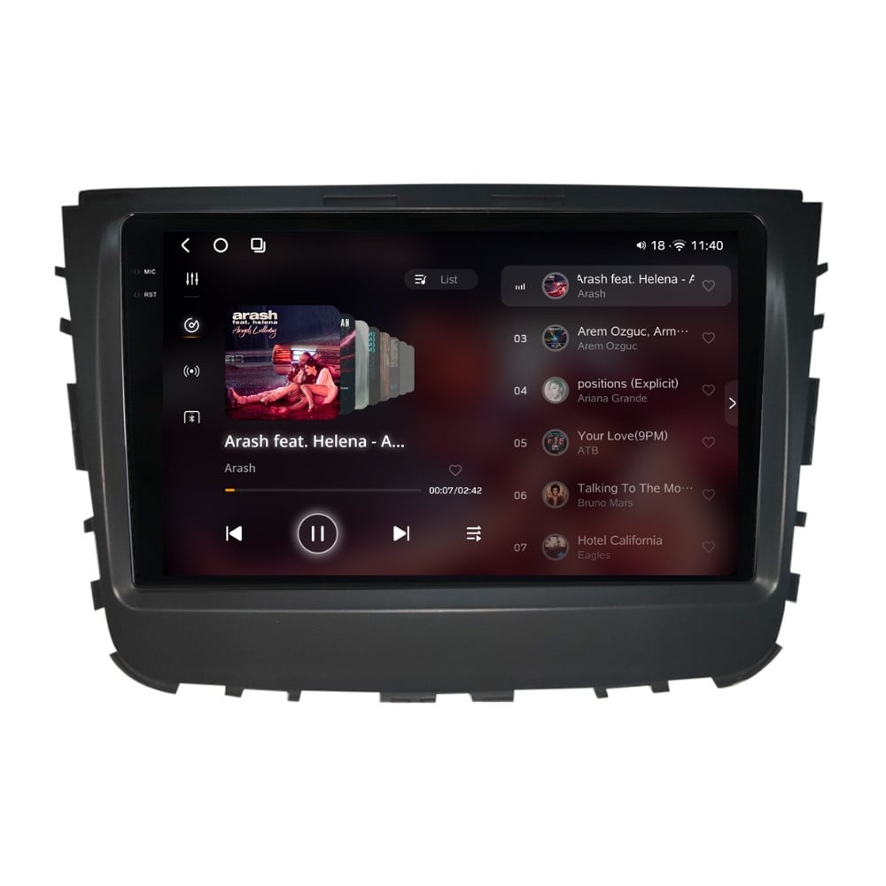 Navigatie dedicata cu Android Ssangyong Musso dupa 2018, 12GB RAM, Radio GPS Dual Zone, Display 2K QLED 9.5