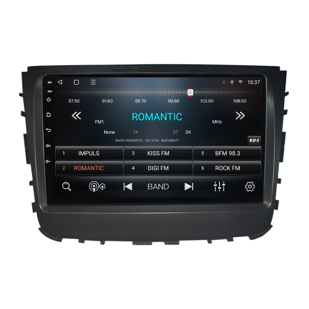 Navigatie dedicata cu Android Ssangyong Musso dupa 2018, 2GB RAM, Radio GPS Dual Zone, Display HD QLED 9