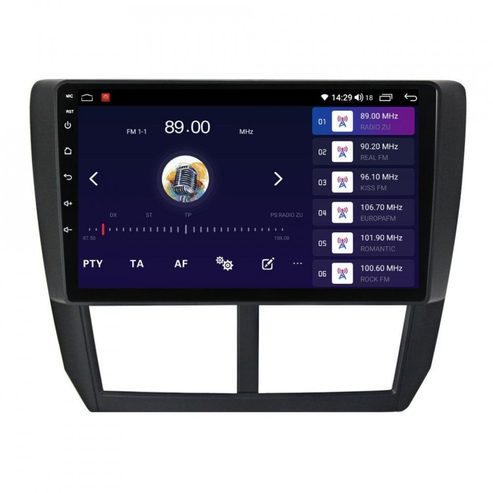 Navigatie dedicata cu Android Subaru Impreza / XV / WRX 2007 - 2014, 4GB RAM, Radio GPS Dual Zone, Display HD QLED 9