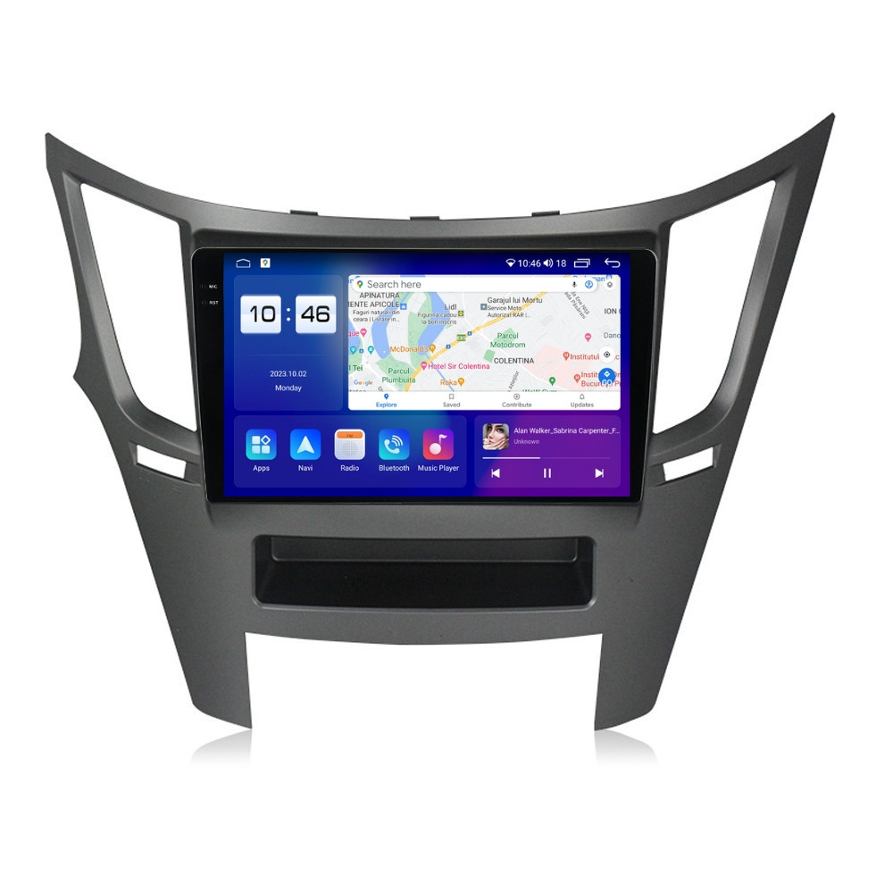 Navigatie dedicata cu Android Subaru Outback / Legacy 2009 - 2014, 4GB RAM, Radio GPS Dual Zone, Display 2K QLED 9.5