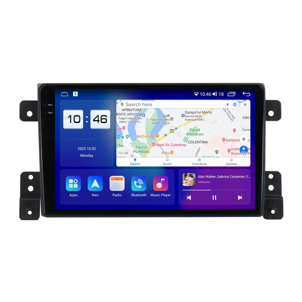 Navigatie dedicata cu Android Suzuki Grand Vitara 2005 - 2015, 8GB RAM, Radio GPS Dual Zone, Display 2K QLED 9.5