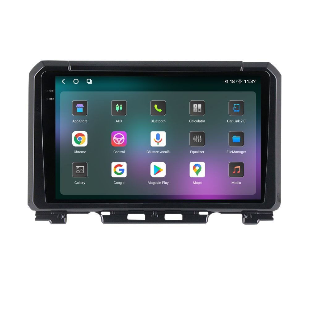 Navigatie dedicata cu Android Suzuki Jimny dupa 2018, 12GB RAM, Radio GPS Dual Zone, Display 2K QLED 9.5