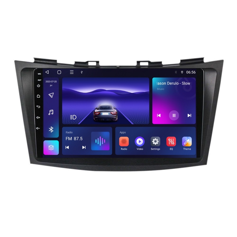 Navigatie dedicata cu Android Suzuki Swift IV 2010 - 2017, 2GB RAM, Radio GPS Dual Zone, Display HD QLED 9" Touchscreen, Internet Wi-Fi si slot SIM 4G, Bluetooth, MirrorLink, USB - Imagine 2