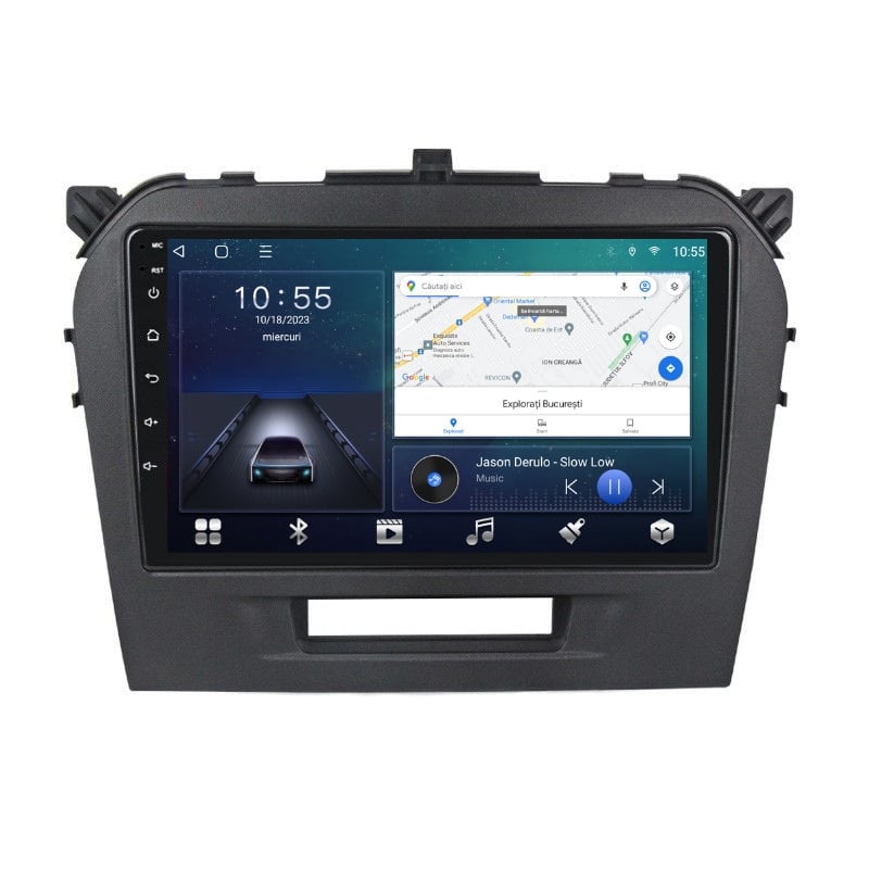 Navigatie dedicata cu Android Suzuki Vitara dupa 2015, 2GB RAM, Radio GPS Dual Zone, Display HD QLED 9