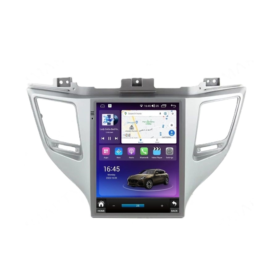 Navigatie dedicata cu Android tip tesla Hyundai Tucson 2015 - 2018, 4GB RAM, Radio GPS Dual Zone, Touchscreen IPS 9.7