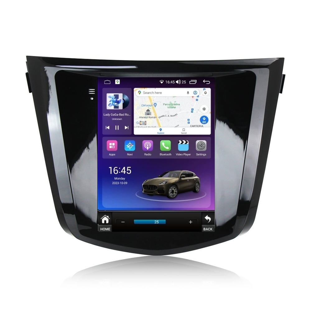 Navigatie dedicata cu Android tip tesla Nissan Qashqai II 2014 - 2021, 8GB RAM, Radio GPS Dual Zone, Touchscreen IPS 9.7