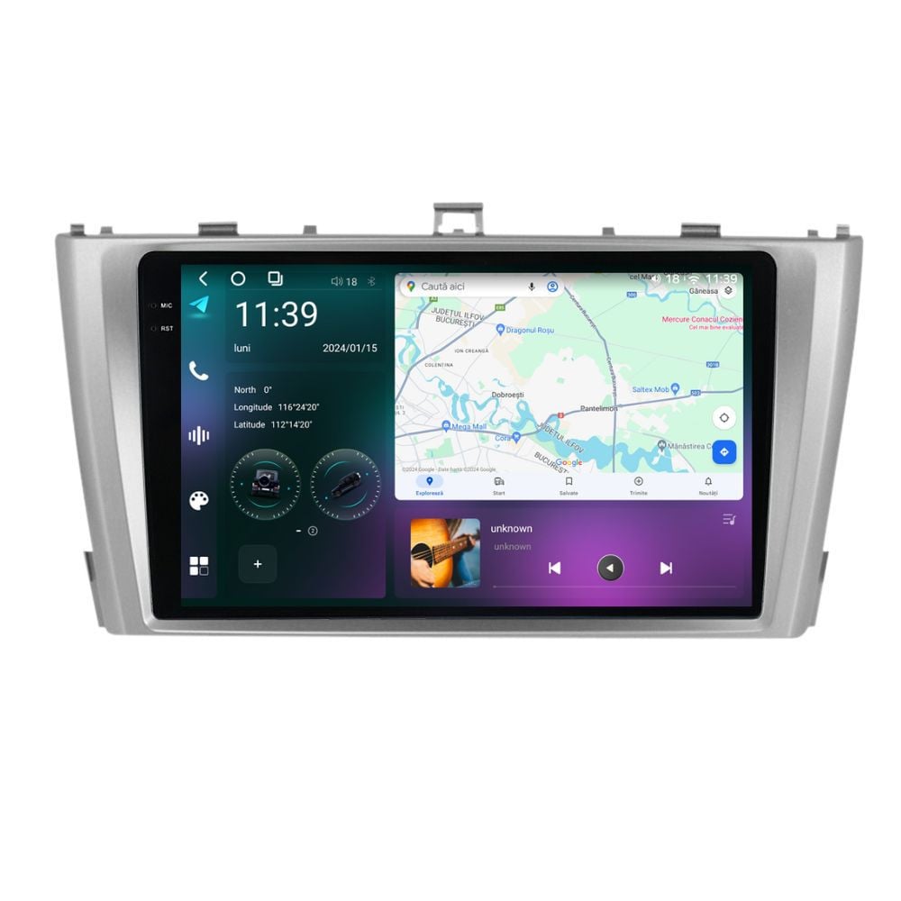 Navigatie dedicata cu Android Toyota Avensis 2009 - 2015, 12GB RAM, Radio GPS Dual Zone, Display 2K QLED 9.5