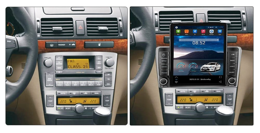 Navigatie dedicata cu Android Toyota Avensis T25 2003 - 2009, 2GB RAM, Radio GPS Dual Zone, Touchscreen IPS 9.7