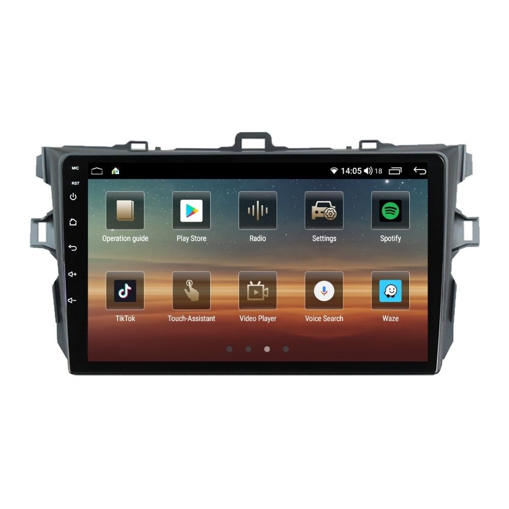 Navigatie dedicata cu Android Toyota Corolla 2007 - 2013, 4GB RAM, Radio GPS Dual Zone, Display HD QLED 9" Touchscreen, Internet Wi-Fi si slot SIM 4G, Bluetooth, MirrorLink, USB - Imagine 3
