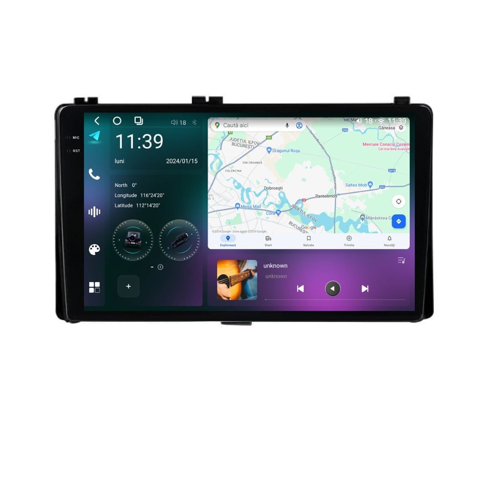 Navigatie dedicata cu Android Toyota Corolla 2017 - 2018, 12GB RAM, Radio GPS Dual Zone, Display 2K QLED 9.5