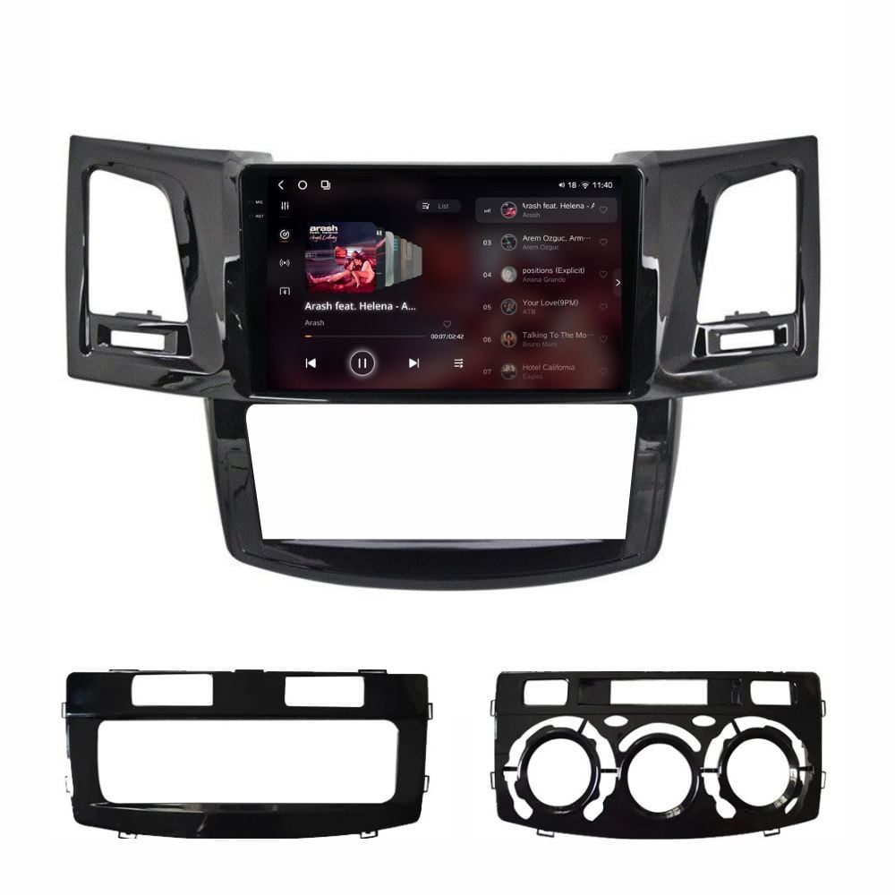 Navigatie dedicata cu Android Toyota Hilux VII 2004 - 2015, 12GB RAM, Radio GPS Dual Zone, Display 2K QLED 9.5