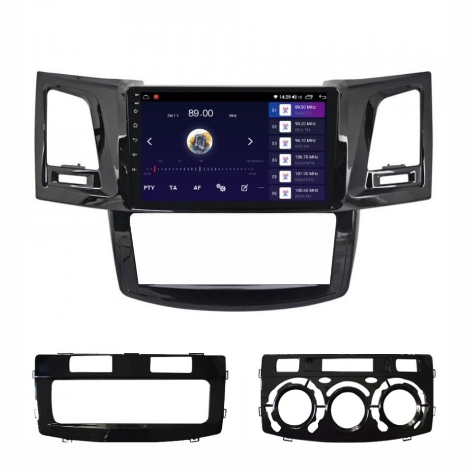 Navigatie dedicata cu Android Toyota Hilux VII 2004 - 2015, 8GB RAM, Radio GPS Dual Zone, Display HD QLED 9