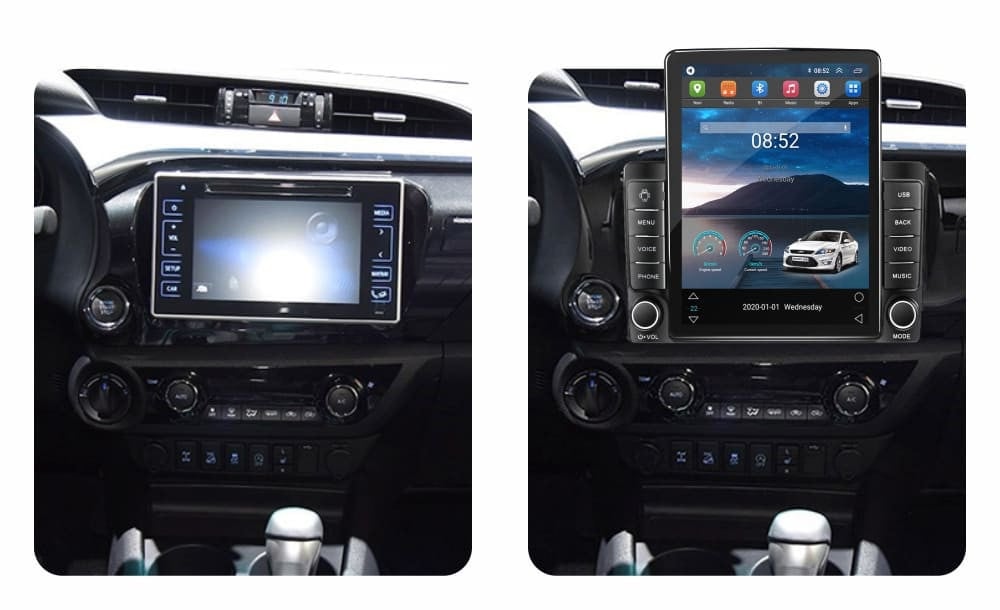 Navigatie dedicata cu Android Toyota Hilux VIII dupa 2015, 2GB RAM, Radio GPS Dual Zone, Touchscreen IPS 9.7