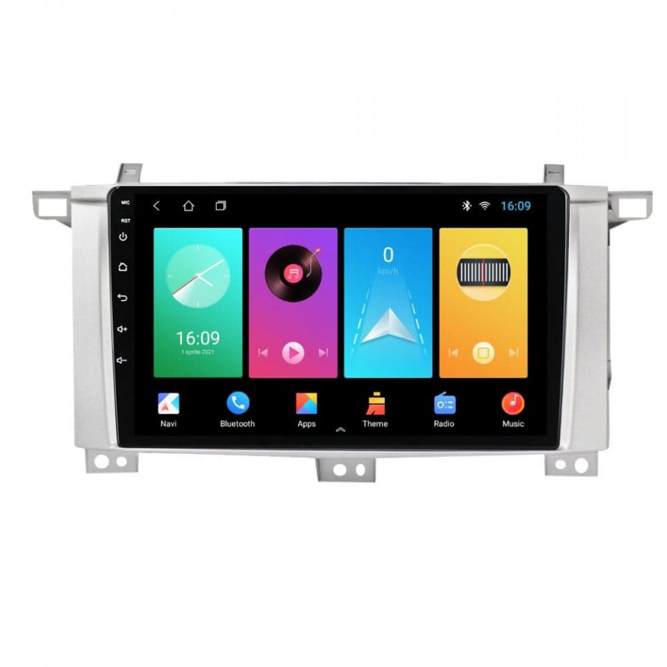 Navigatie dedicata cu Android Toyota Land Cruiser J100 2002 - 2008, 1GB RAM, Radio GPS Dual Zone, Display HD IPS 9