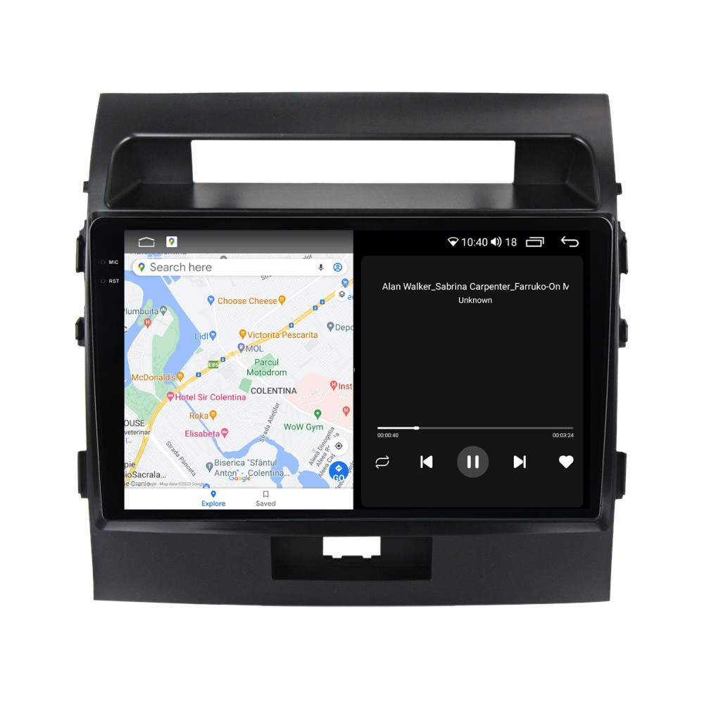 Navigatie dedicata cu Android Toyota Land Cruiser J200 2008 - 2015, 8GB RAM, Radio GPS Dual Zone, Display 2K QLED 10.36