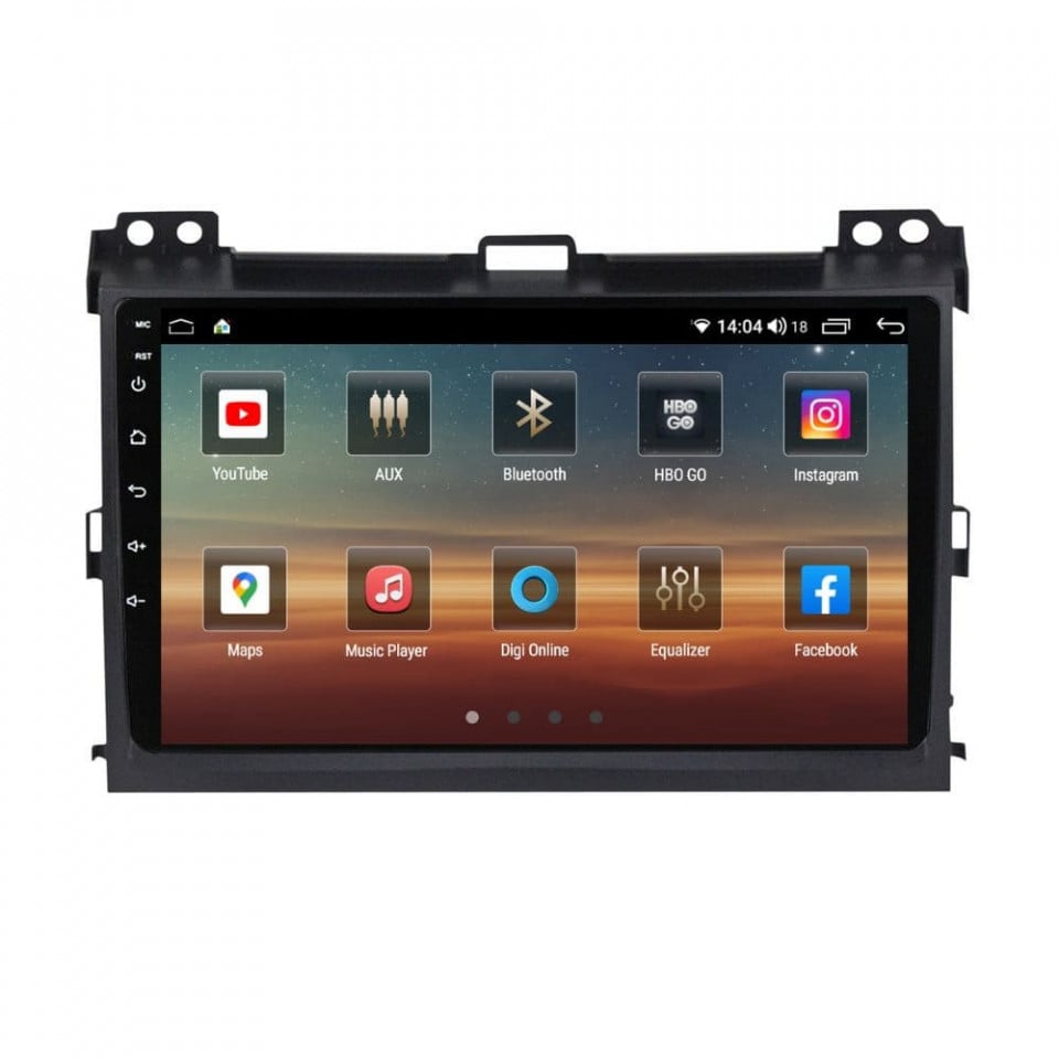 Navigatie dedicata cu Android Toyota Land Cruiser Prado J120 2002 - 2010, 6GB RAM, Radio GPS Dual Zone, Display HD QLED 9