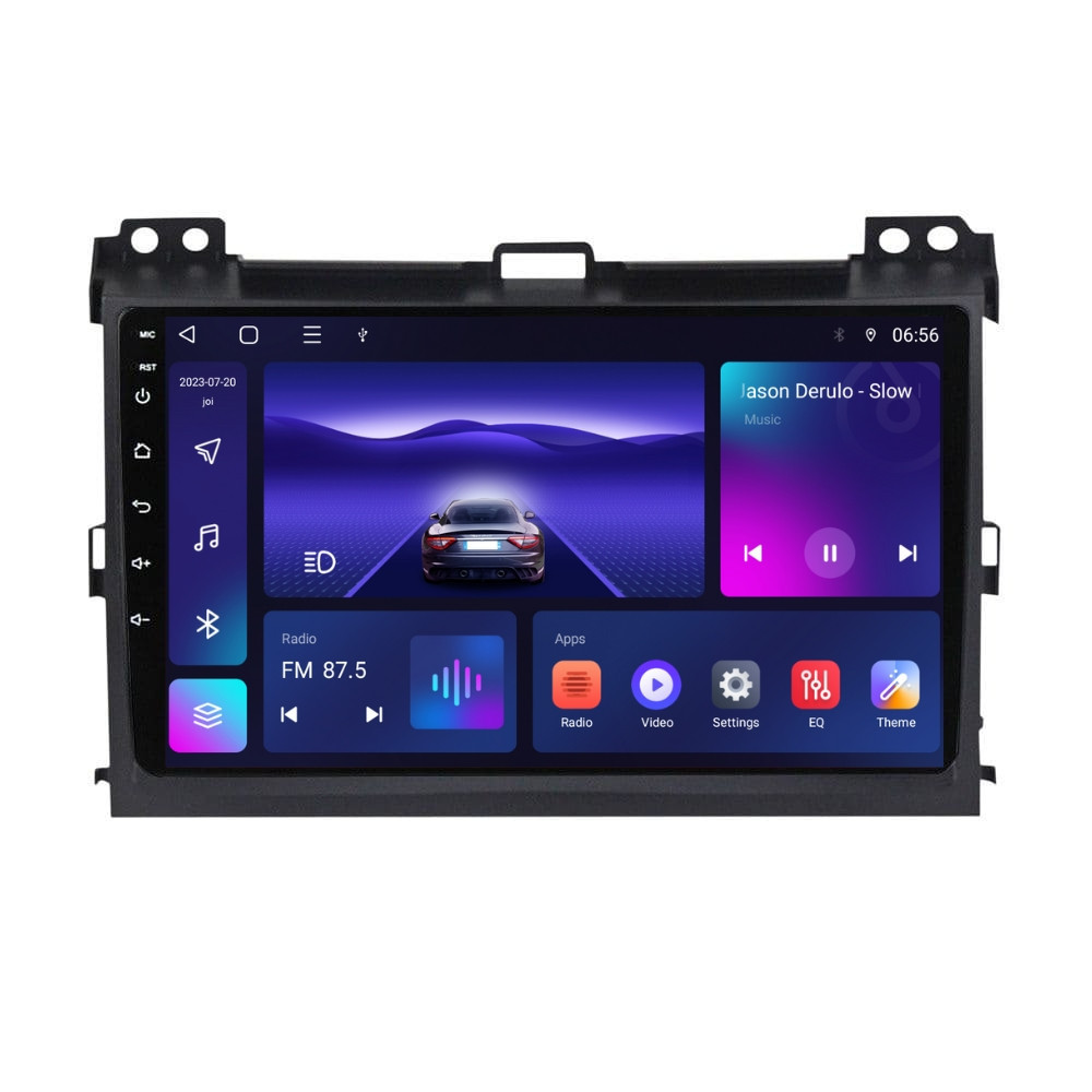 Navigatie dedicata cu Android Toyota Land Cruiser Prado J120 2002 - 2010, 2GB RAM, Radio GPS Dual Zone, Display HD QLED 9