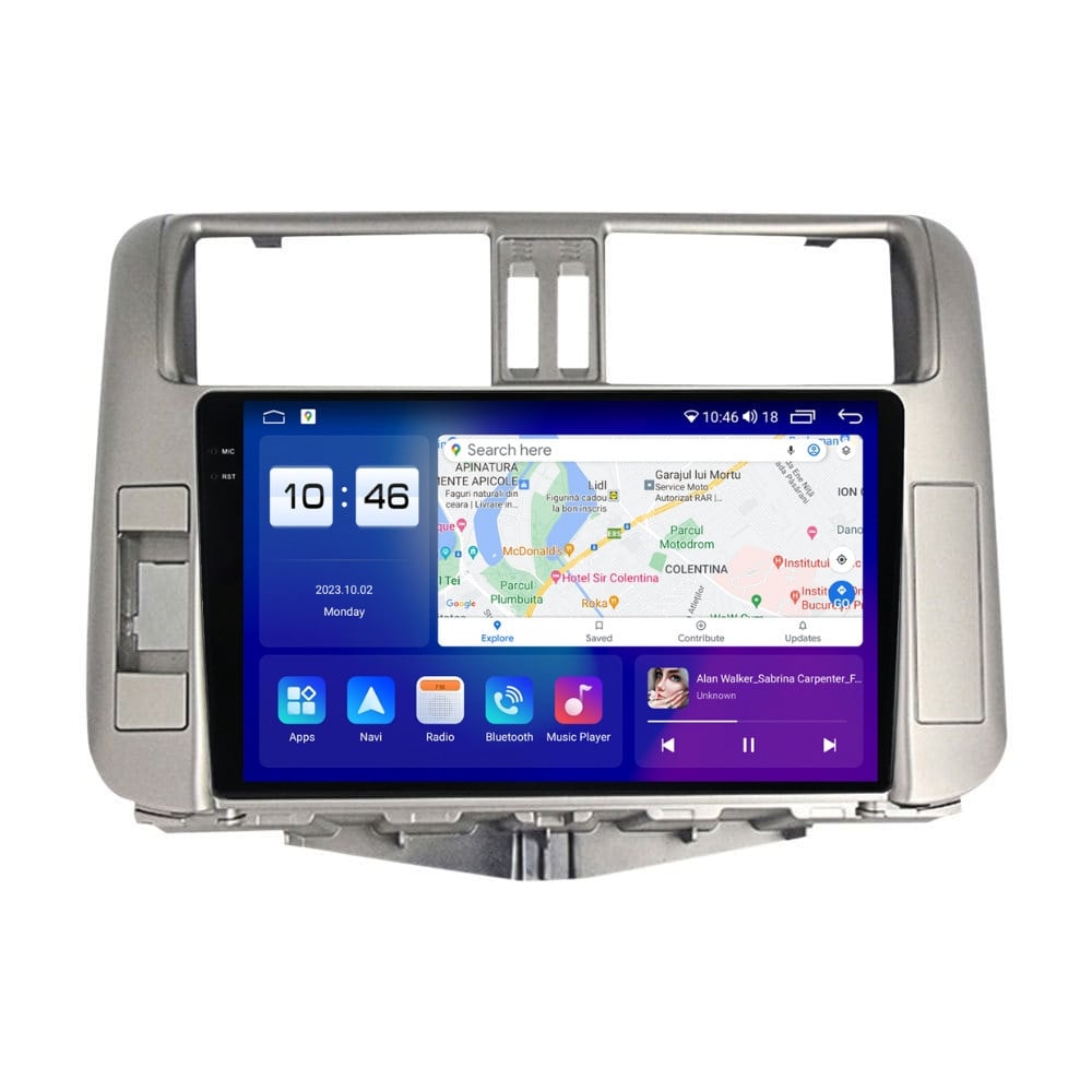 Navigatie dedicata cu Android Toyota Land Cruiser Prado J150 2009 - 2013, 8GB RAM, Radio GPS Dual Zone, Display 2K QLED 9.5