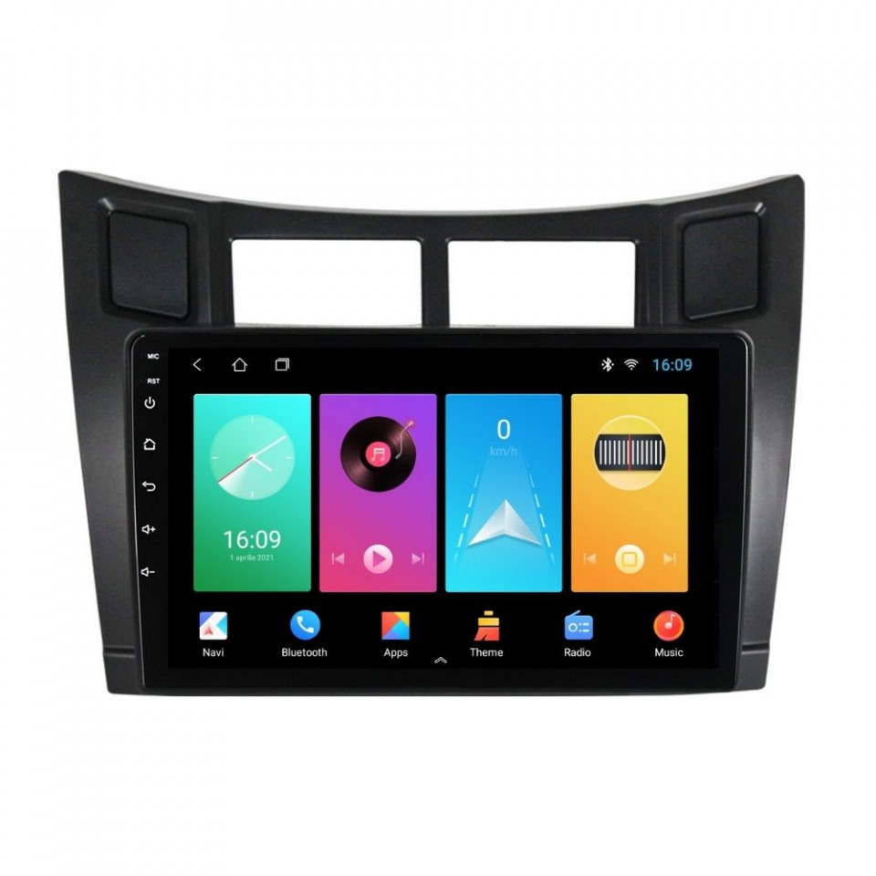 Navigatie dedicata cu Android Toyota Yaris 2006 - 2011, 2GB RAM, Radio GPS Dual Zone, Display HD IPS 9