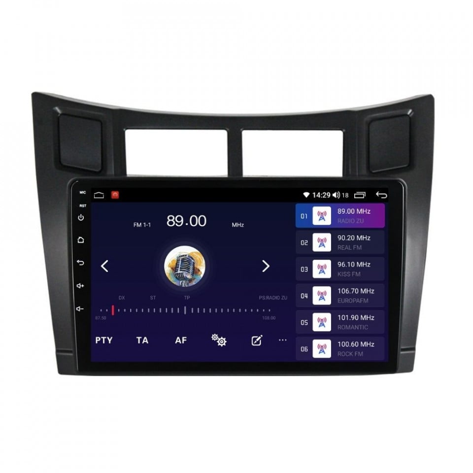 Navigatie dedicata cu Android Toyota Yaris 2006 - 2011, 4GB RAM, Radio GPS Dual Zone, Display HD QLED 9