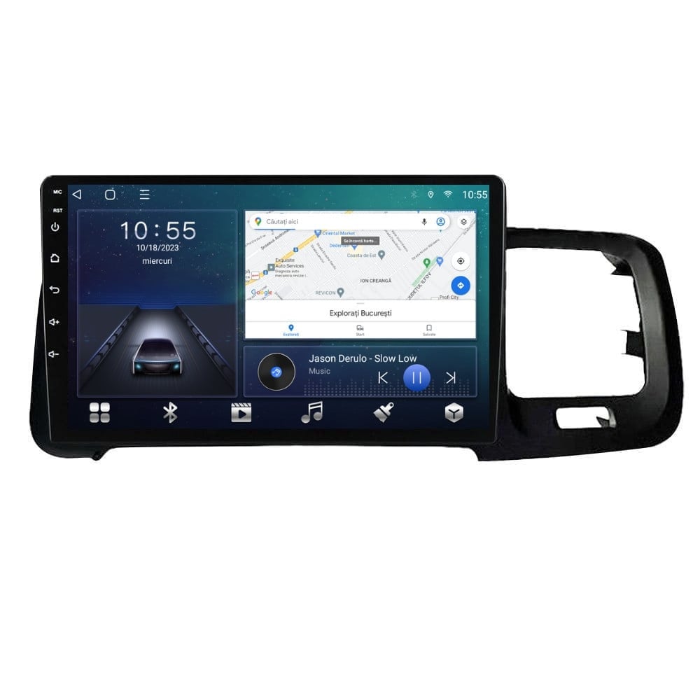 Navigatie dedicata cu Android Volvo S60 II / V60 I 2014 - 2018, 3GB RAM, Radio GPS Dual Zone, Display HD QLED 9