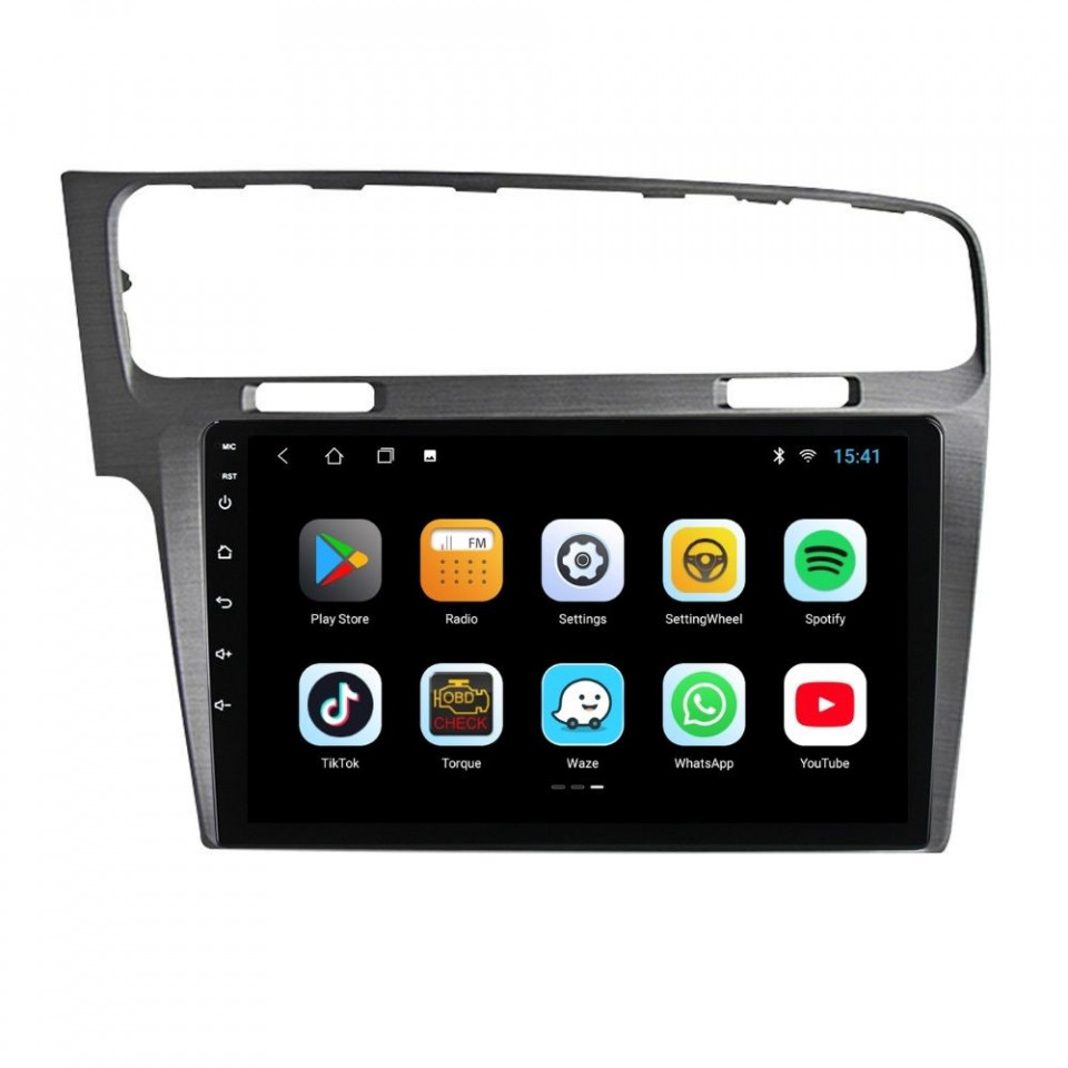 Navigatie dedicata cu Android VW Golf VII 2012 - 2019, argintiu, 1GB RAM, Radio GPS Dual Zone, Display HD IPS 10