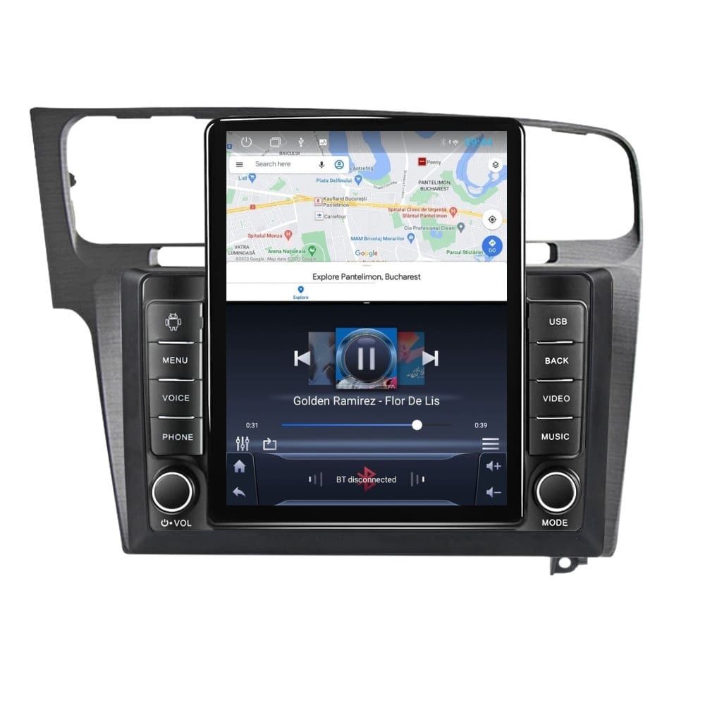 Navigatie dedicata cu Android VW Golf VII 2012 - 2019, argintiu, 2GB RAM, Radio GPS Dual Zone, Touchscreen IPS 9.7