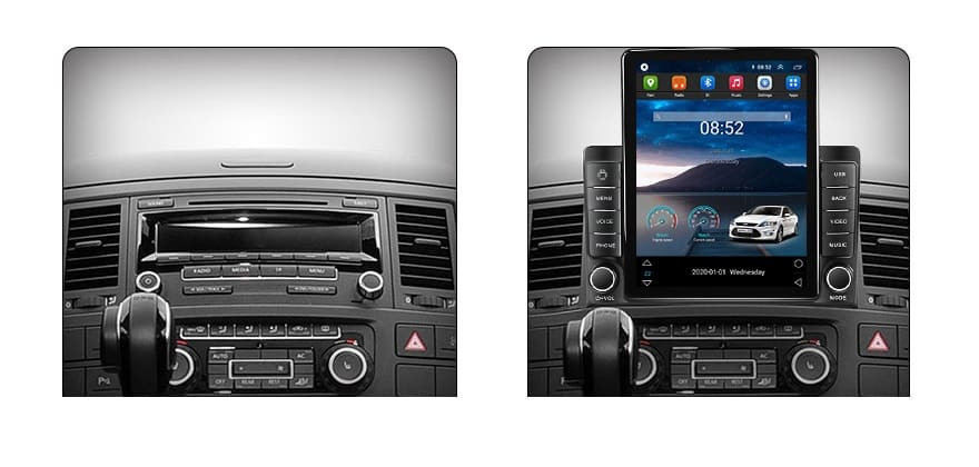 Navigatie dedicata cu Android VW Multivan V 2003 - 2015, 2GB RAM, Radio GPS Dual Zone, Touchscreen IPS 9.7