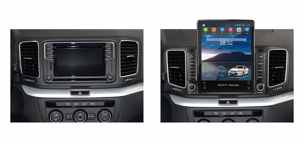 Navigatie dedicata cu Android VW Sharan dupa 2010, 1GB RAM, Radio GPS Dual Zone, Touchscreen IPS 9.7